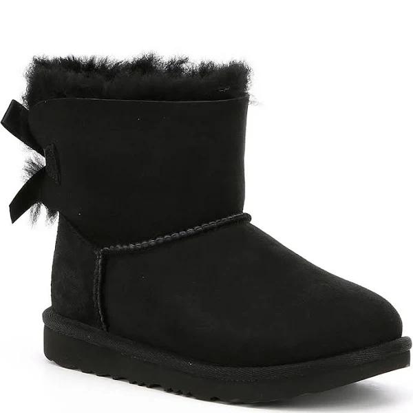 Ugg Kids Mini Bailey Bow II Boot Black 6