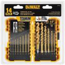 DeWalt Drill Bit Set, Titanium Nitride Coated, 14-Piece (DW1354)