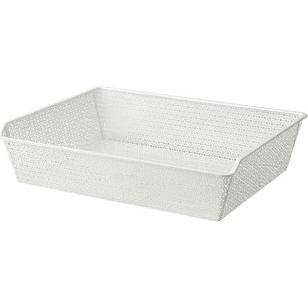 IKEA - KOMPLEMENT Metal Basket, Patterned/white 75x58 cm