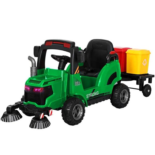 Rigo Kids Ride-On Street Sweeper Truck - Green