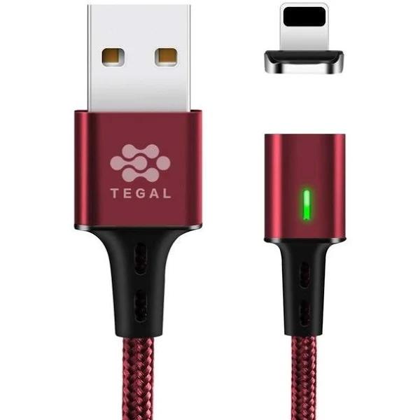 TEGAL Estar Magnetic 5A Ios Fast Charging Cable 1m Burgundy Red - Earn Everyday Rewards, AfterPay Available