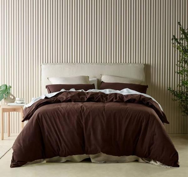 Bianca Acacia Quilt Cover Set (Chocolate) - King