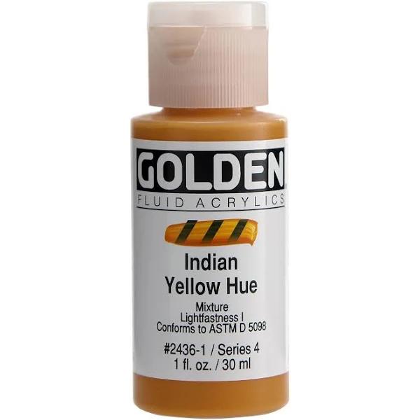 Golden Fluid Acrylic Paints 30ml Indian Yellow Hue (S4)