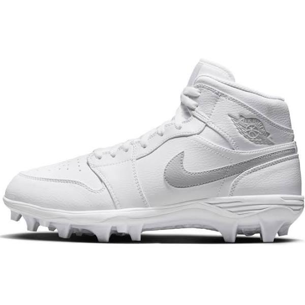 Jordan 1 Mid TD Cleat White Grey Fog