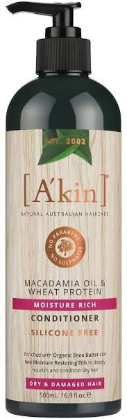 A'kin - Moisture Rich Macadamia Oil & Wheat Protein Conditioner 500ml