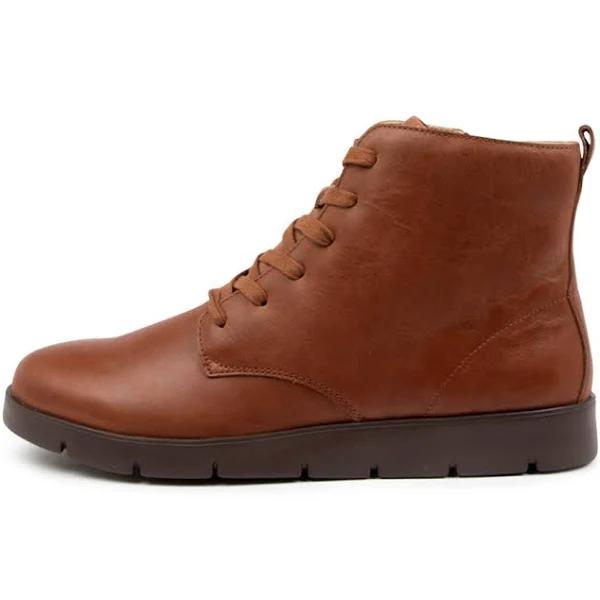 Ziera Manila W Cognac Leather Ankle Boots Cognac Womens Shoes Casual Ankle Boots