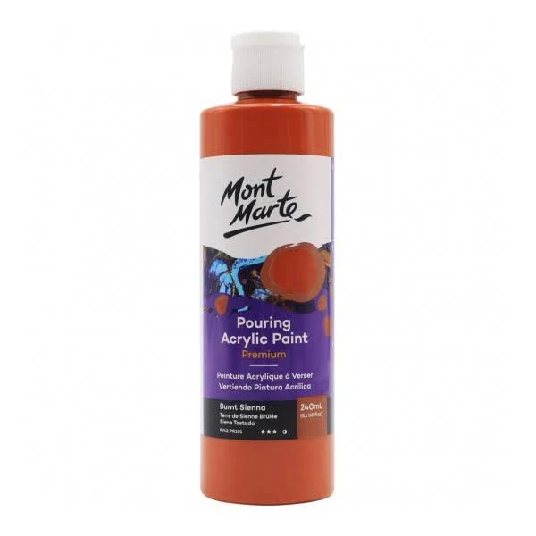 Mont Marte Acrylic Pouring Paint 240ml Bottle - Burnt Sienna