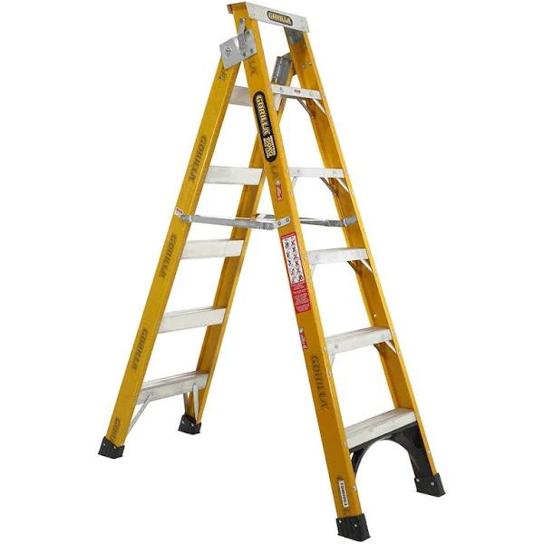 Gorilla Dual Purpose Ladder 1.8-3.2m (6-11ft) Fibreglass 150kg Industrial FDM006-I