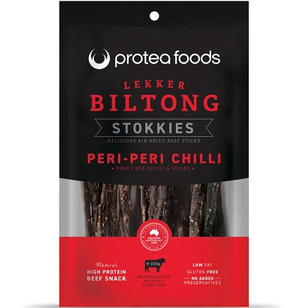 Protea Foods Lekker Peri Peri Biltong Stokkies 100g