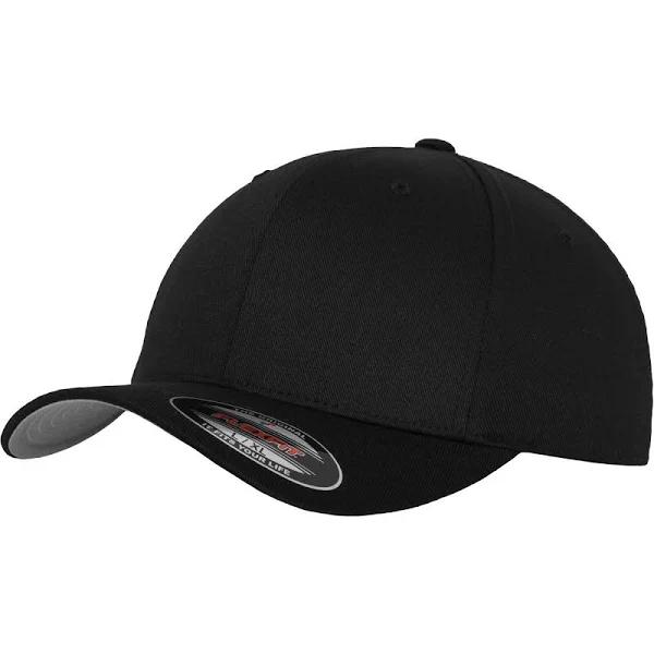 Flexfit Wooly Combed Stretchable Baseball Unisex Cap Black XS/S