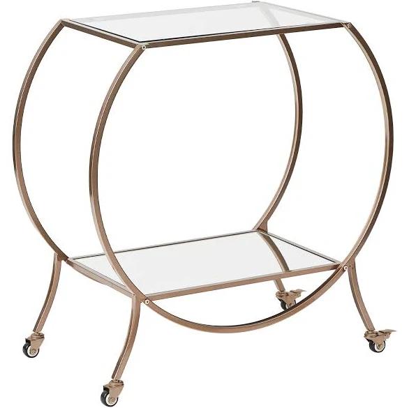 Cooper & Co. Homewares Oliver 86cm Steel Arch Bar Cart Brass