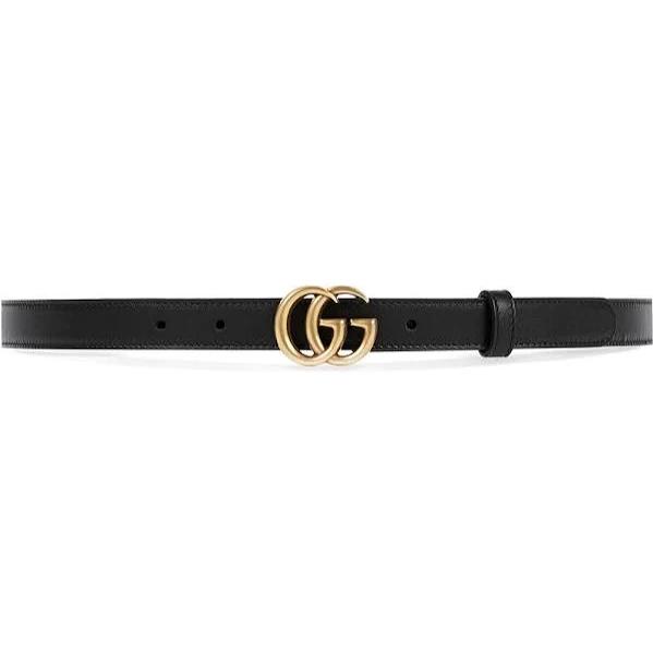 Gucci - Double G-buckle Leather Belt - Women - Leather/Metal - 110 - Black