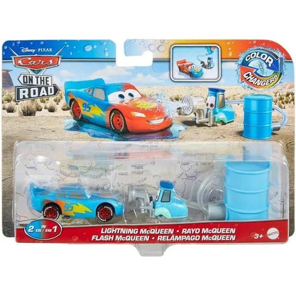 Disney Cars Color Changers 2022 Cars On The Road Lightning McQueen with Guido