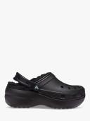 Crocs Women's Classic Platform Lined Clog; Black, W8