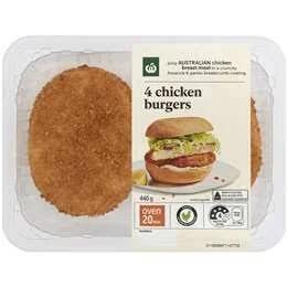 Woolworths Crumbed Chicken Burgers 440g