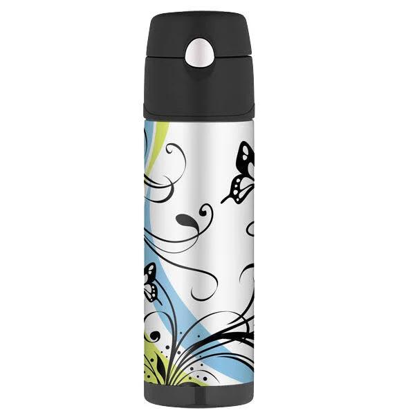 Thermos 530ml Stainless Steel Vacuum Hydration Bottle - Butterfly