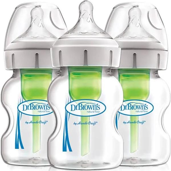 Dr. Browns Options Wide-neck Glass Baby Bottles, 5 Ounce, 3 Count