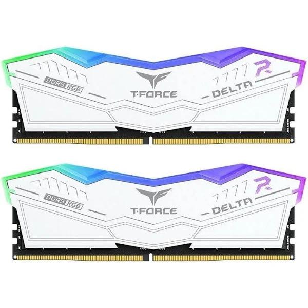 TEAMGROUP T-Force Delta RGB DDR5 RAM 48GB (2x24GB) 6400MHz PC5-51200 CL32 M-DIE Desktop Memory Module RAM for 600 700 Series Chipset XMP 3.0 Ready