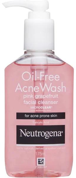 Neutrogena Oil Free Acne Wash Pink Grapefruit Cleanser 175ml