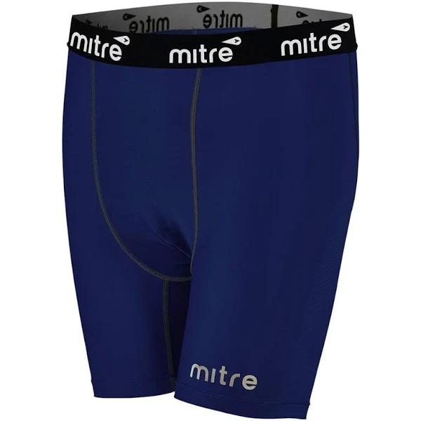 Mitre Neutron Compression Shorts Size LG Men Sports Activewear Gym Tights Navy