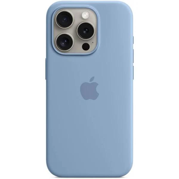 Apple iPhone 15 Pro Silicone Case with MagSafe (Winter Blue)