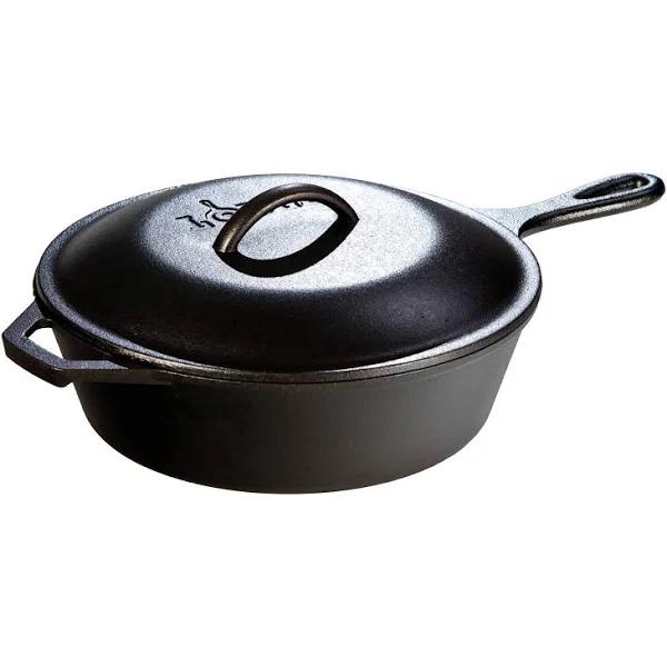 Lodge Cast Iron Covered Deep Skillet 3.2 Quart