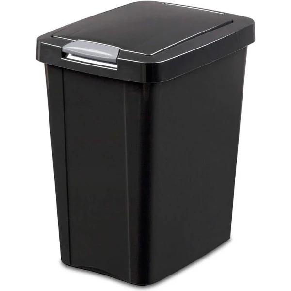 Sterilite Waste Basket Touch Top Black 28L