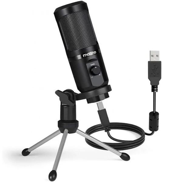 Maono AU-PM461TR USB Gaming Microphone with Mic Gain Control with Tripod Desk Stand