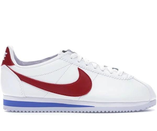 Nike White Leather Classic Cortez Sneakers