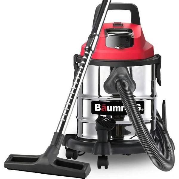 Baumr-AG 20L Cordless Wet & Dry Vacuum Cleaner Kit with 4Ah Battery and Charger, Blower, Hepa Filter, Accessories, Stainless Steel, for Car, Home,