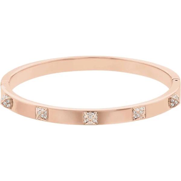 Swarovski Tactic Bangle - White - rose-gold Tone Plated