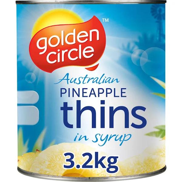 Golden Circle Pineapple Thins in Syrup Tropical Canned Australian Pineapple Tinned Fruit Canned Fruit 3.2kg