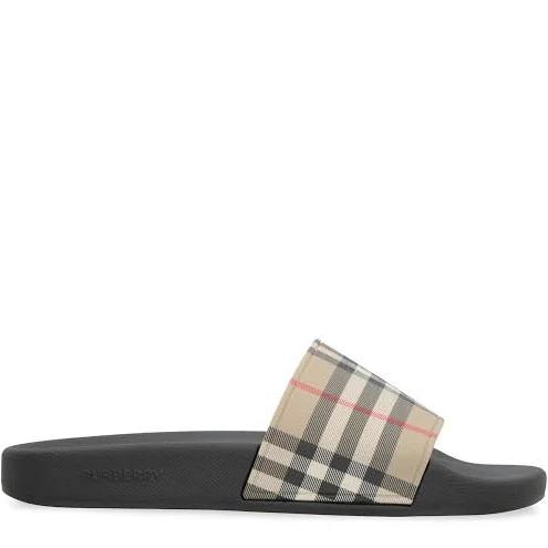 Burberry - Check Sandals Beige For Women - Size 37 EU - 24S