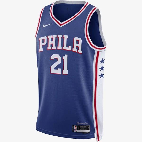 Nike NBA Philadelphia 76ers Swingman Embiid #21 Jersey - Blue