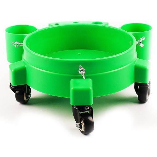 Maxshine Rolling Bucket Dolly black/red/green Green