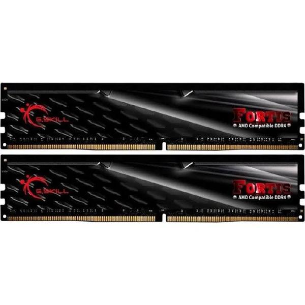 G.Skill Fortis Series - DDR4 - kit - 16 GB: 2 x 8 GB - DIMM 288-pin - 2400 MHz / PC4-19200 - CL15 - 1.2 V - unbuffered - non-ECC