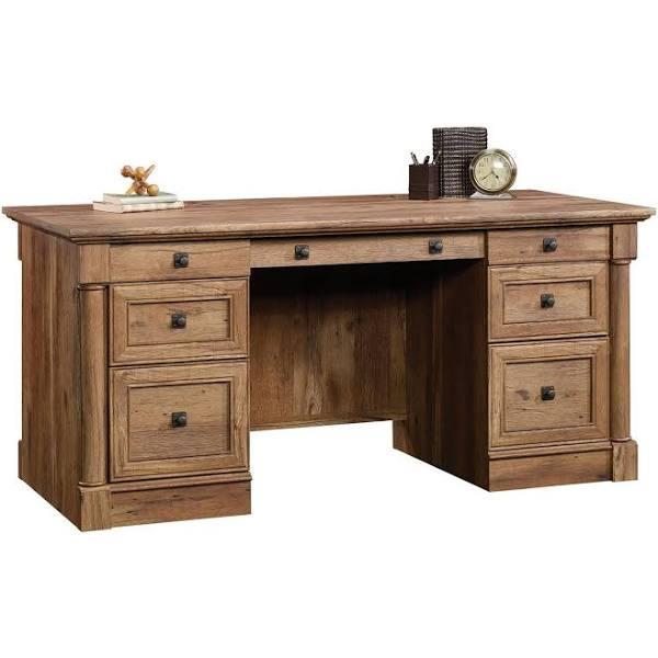 Palladia Executive Desk, Vintage Oak