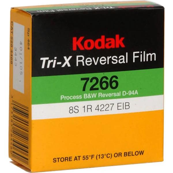 Kodak Tri-X Black-and-White Reversal Film #7266 (Super 8, 50' Roll)