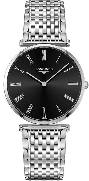 Longines La Grande Classique Quartz Black Dial Stainless Steel Ladies Watch L47554516