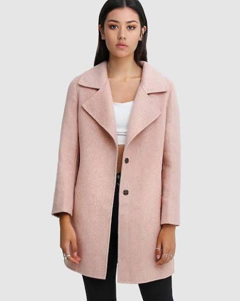 Belle & Bloom Ex-Boyfriend Wool Blend Oversized Jacket - Blush M