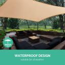 Instahut 4 x 5m Waterproof Rectangle Shade Sail Cloth - Sand Beige