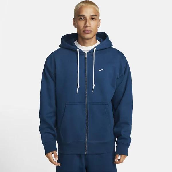 Nike Solo Swoosh Men's Full-Zip Hoodie - Blue