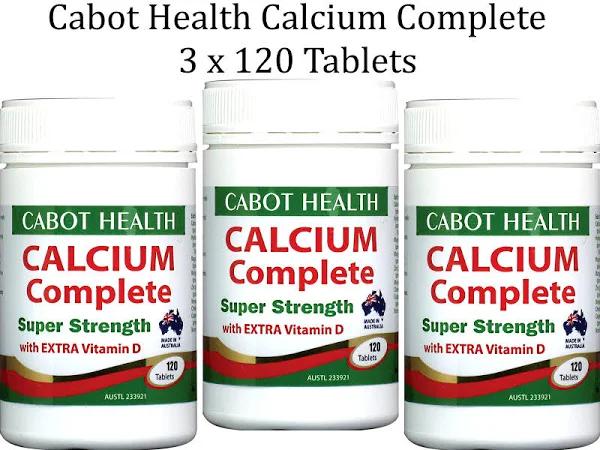 3 X 120 Tablets Cabot Health Calcium Complete ( 360 Tablets )