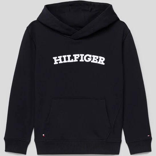 Tommy Hilfiger-Boys Navy Logo Hooded Top