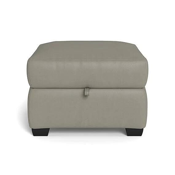 Dexter Leather Storage Ottoman Grey by Freedom, 100% Leather FF