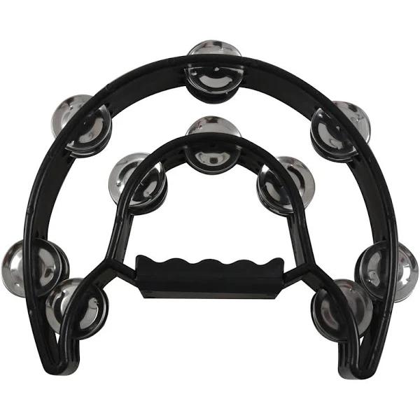 Compact Double Half Moon Music Tambourine Percussion Tamborine Drum Durable