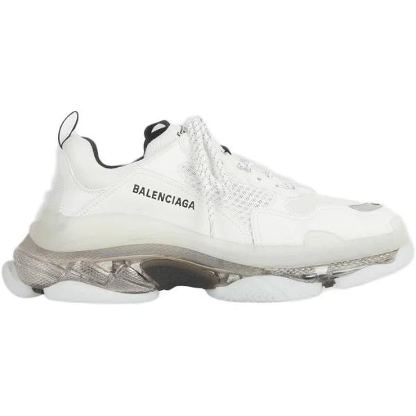 Blalenciaga Triple S Clear Sole White Grey