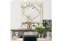 Silver Glass Wall Mirror Accent Decorative Mirror Art Mirror with Olid Wooden Back