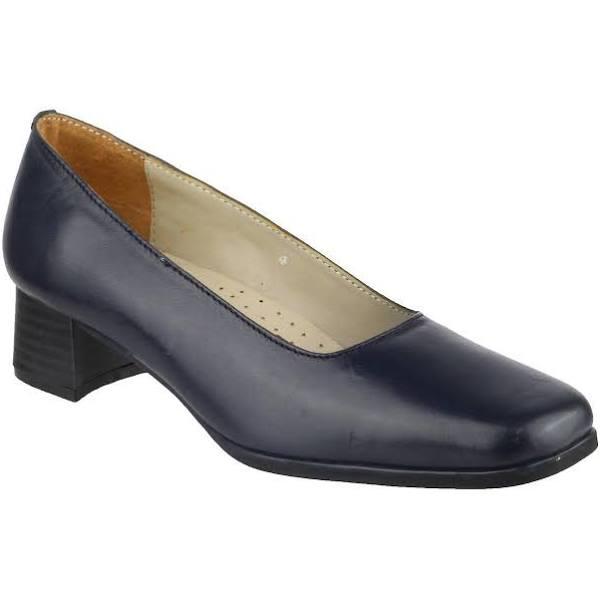 Amblers Walford Ladies Leather Court / Womens Shoes Navy 6 UK