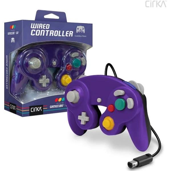 CirKa Wired Controller For Gamecube and Wii (Purple/Black)